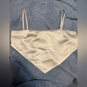 Forever 21 seashell crop top with tie in the back